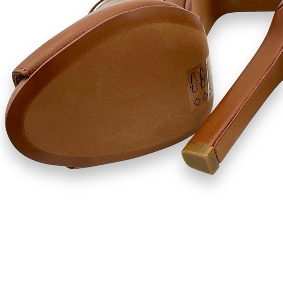 NEW MICHAEL MICHAEL KORS Lawson Booties NWOB Boots Tan Luggage Tan Open Toe NWT - Picture 11 of 13